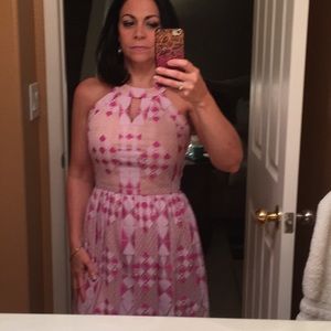 Clearance •Gianni Bini purple/nude lace dress sz 2